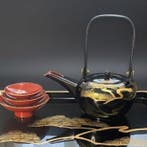 Prachtige Japanse lakwerk Toso-set - Goud maki-e