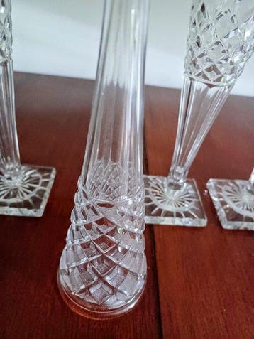 Champagne fluitje (6) - Kristal - Cristallerie Vonêche, Antiek en Kunst