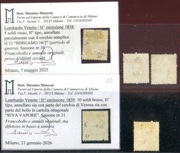 Anciens États italiens - Lombardie-Vénétie 1858/1859 -