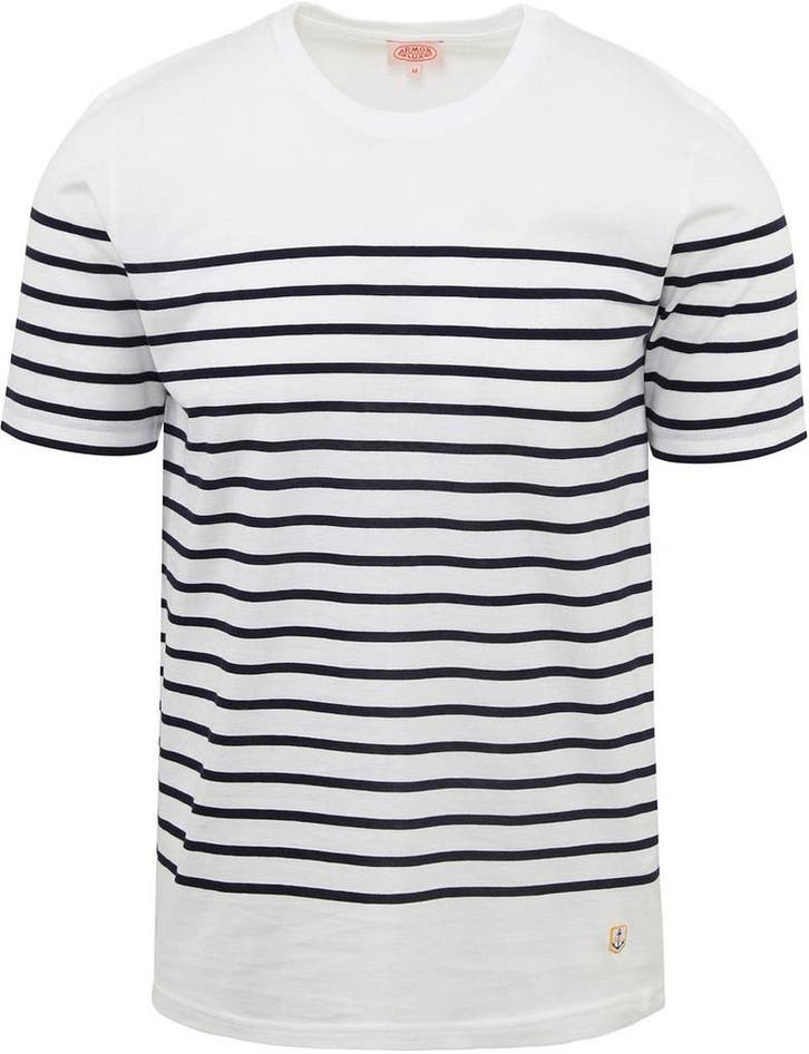 Armor-Lux Etel T-Shirt Strepen Wit maat Maat 52/54 (L) Heren, Vêtements | Hommes, T-shirts, Envoi