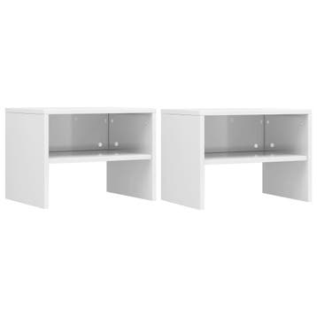 vidaXL Nachtkastjes 2 st 40x30x30 cm bewerkt hout hoogglans, Verzenden, Nieuw
