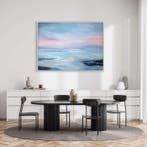 Ellis Hollering - Soft Sea Morning - XL Abstract seascape, Antiek en Kunst