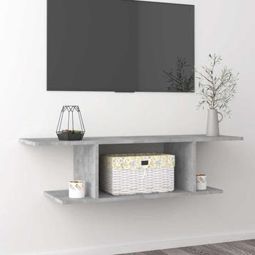 vidaXL Tv-wandmeubel 103x30x26,5 cm betongrijs, Verzenden, Nieuw