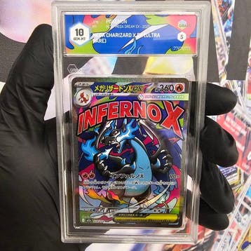 Pokémon Graded card - Mega Charizard X Ex (Ultra Rare) MA -, Hobby en Vrije tijd, Nieuw