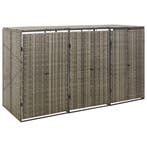 vidaXL Containerberging driedubbel 207x80x117 cm poly rattan, Verzenden