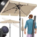 Stokparasol - Parasol - 125x205 cm - Tuinparasol - LED - Bei, Verzenden, Nieuw