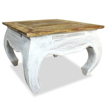 vidaXL Bijzettafel 50x50x35 cm massief mahoniehout, Verzenden, Nieuw