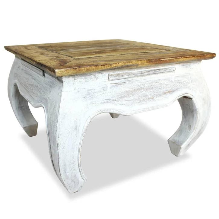 vidaXL Bijzettafel 50x50x35 cm massief mahoniehout, Huis en Inrichting, Tafels | Bijzettafels, Nieuw, Verzenden