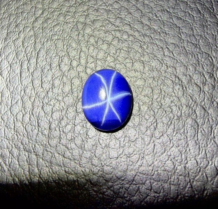 Saffier Echte edelsteen! Prachtige zesstraal-saffier met, Collections, Minéraux & Fossiles