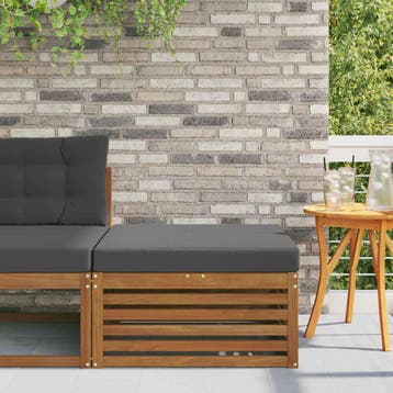 vidaXL Buiten Voetenbank Massief Acacia Hout Naturel, Verzenden, Nieuw