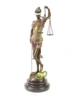 Figuur - A BRONZE SCULPTURE OF LADY JUSTICE 40Cm - Brons,