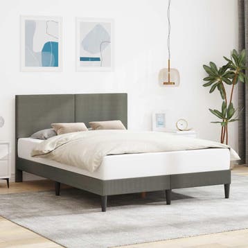 vidaXL Bedframe met hoofdeinde Lichtgrijs 140 x 190 cm, Verzenden, Nieuw