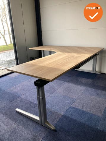 Tweedehands Hoekbureaus Ahrend, nieuw blad, vanaf 265,-, Gebruikt, Bureau