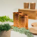 Puur koperen set van 2 bekers gehamerd (300 ml – 100 g elk;, Ophalen of Verzenden