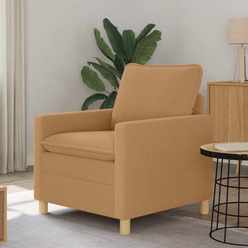 vidaXL bank / zetel Beige 76 x 81 x 87,5 cm Stof, Verzenden, Nieuw
