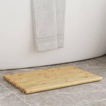 vidaXL Badmatten 2 st 50x35 cm bamboe, Verzenden, Nieuw