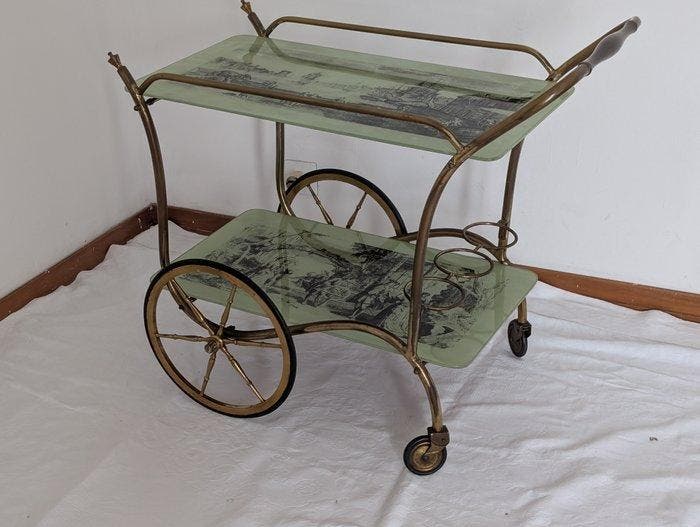 Chariot de service - Cristal, Antiek en Kunst, Curiosa en Brocante