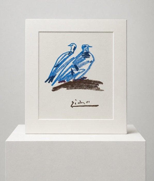 Pablo Picasso (1881-1973) - Palomas, Antiek en Kunst, Antiek | Overige Antiek