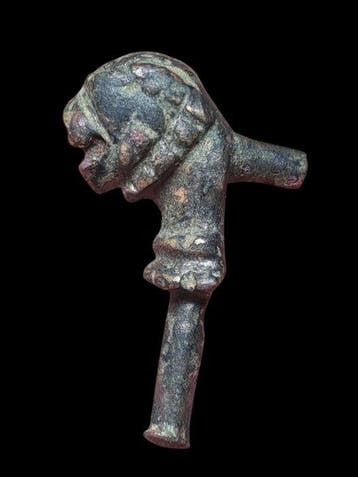 Romain antique Bronze Ornement de lion époustouflant et rare, Antiquités & Art