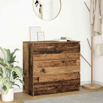 vidaXL Dressoir 80x35x76 cm spaanplaat oud hout, Verzenden, Nieuw
