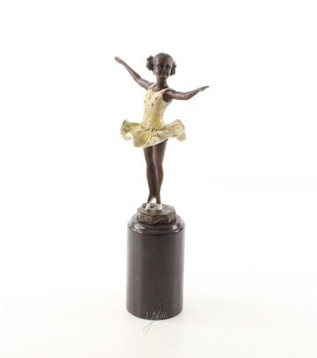 sculptuur, Bronze Sculpture – Little Ballerina – Graceful