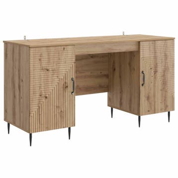 vidaXL Bureau Artisanaal eiken 142,5 x 50 x 75 cm Bewerkt, Huis en Inrichting, Verzenden, Nieuw