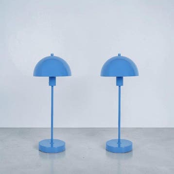Herstal - Tafellamp (2) - Vienda - Ocean Blue - Staal - 2