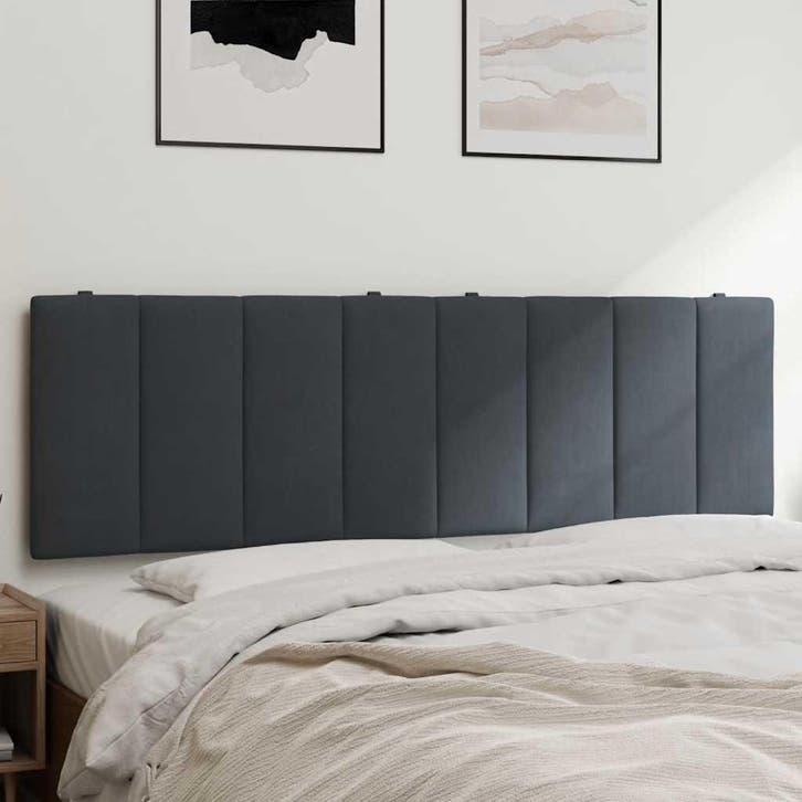 Fluwelen Hoofdbord 160cm | Tweede kansje | OP = OP, Huis en Inrichting, Slaapkamer | Bedden, 160 cm, Grijs, Zo goed als nieuw
