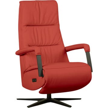 Leren elektrisch relaxfauteuil Core - Toledo Ducati (rood), Bohemian, Industrieel, Modern, Scandinavisch, Nieuw, Ophalen of Verzenden