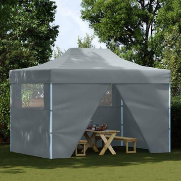 vidaXL Partytent 280 x 410 x 315 cm Antracietkleurig Oxford, Verzenden, Nieuw