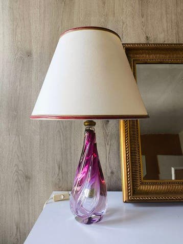 Val Saint Lambert - René Delvenne - Tafellamp - Kristal -