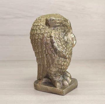 Decoratief ornament - Vintage messing uil figuurtje