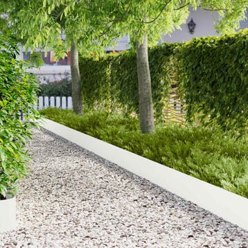 vidaXL Gazonrand 30 st 100 x 18 cm Staal Wit, Verzenden