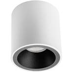 Opbouwspot GU10 Pragmi Cliron Pro - Aluminium, Mat Wit/Zwart, Verzenden, Nieuw