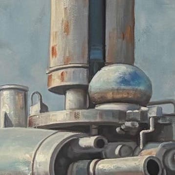 Arthur Carpentier - vielle usine 43, Antiek en Kunst, Kunst | Schilderijen | Modern
