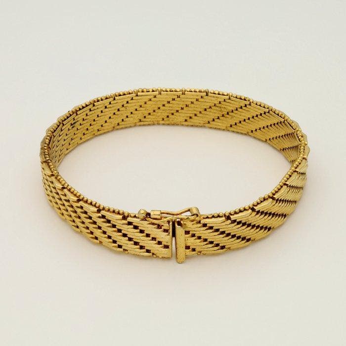 Armband - 18 karaat Geel goud, Handtassen en Accessoires, Armbanden
