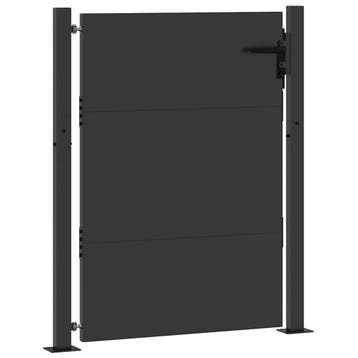 Tuinpoort 105x130cm Zwart - Luxe designpoort met laser-cu..., Gebruikt, Verzenden, 100 tot 150 cm, Staal