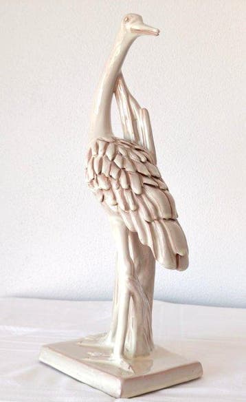 Beeldje - Crane - Terracotta