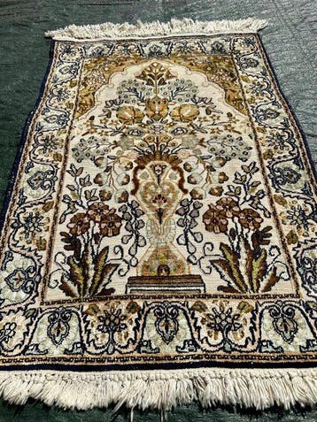 Kasjmier Zijde Ghoum Tapijt - Tapijt - 90 cm - 61 cm, Nieuw