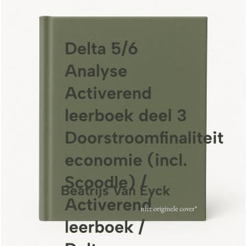 Delta 5/6 Analyse Activerend leerboek deel 3, Boeken, Schoolboeken, Verzenden, Zo goed als nieuw, Beatrijs Van Eyck