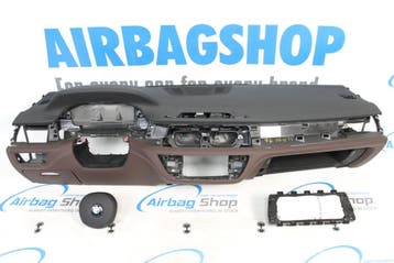 AIRBAG KIT – TABLEAU DE BORD M CUIR BRUN/NOIR COUTURE GRIS H, Utilisé, BMW