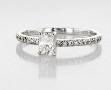 Ring - 14 karaat Witgoud - 0.60ct. tw. Diamant (Natuurlijk), Nieuw