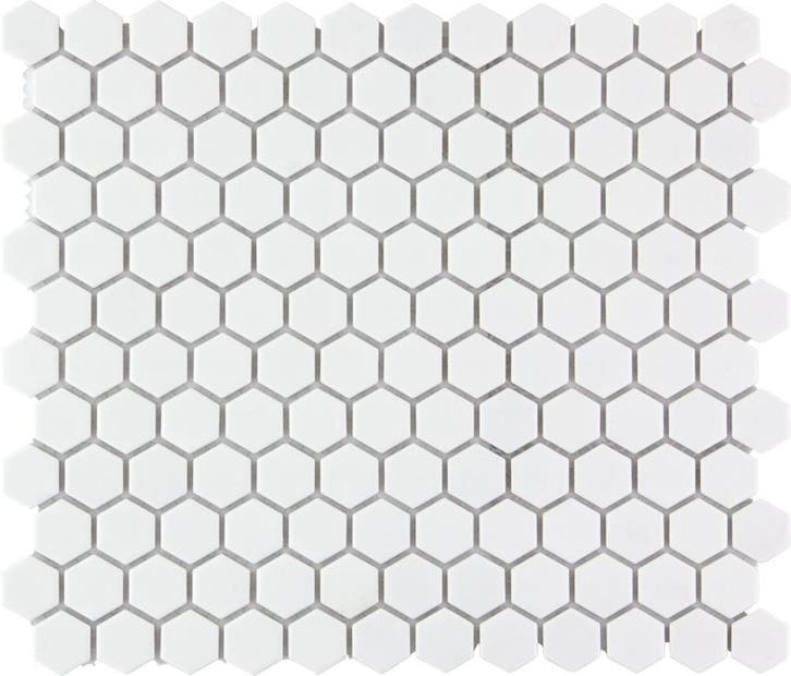 Wand Mozaïek Tegels Factory Hexagon Keramiek Wit Glans -..., Doe-het-zelf en Bouw, Tegels, 20 tot 40 cm, 20 tot 40 cm, 10 m² of meer