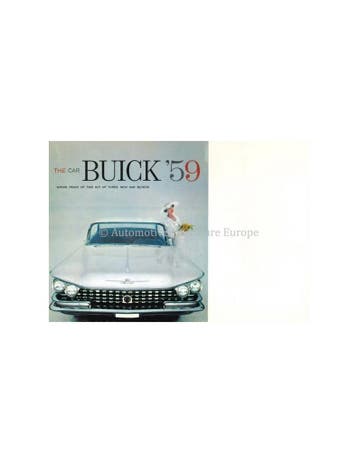 1959 BUICK PROGRAMMA BROCHURE ENGELS, Ophalen of Verzenden, Nieuw