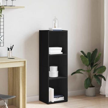 vidaXL Boekenkast/tv-meubel 36x30x114 cm bewerkt hout zwart, Verzenden, Nieuw