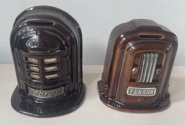 Founderies Bruxelles (Fobrux) - Tirelire (2) - carreau -, Antiek en Kunst, Kunst | Designobjecten