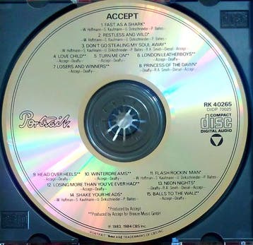 Accept – Restless And Wild / Balls To The Wall (CD, 1986), Verzenden
