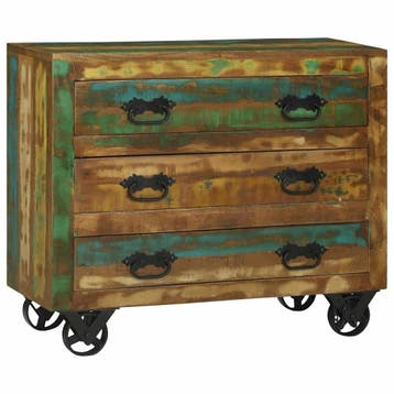 vidaXL Dressoir Bruin 80 x 30 x 65 cm Massief Gerecycleerd, Huis en Inrichting, Verzenden, Nieuw