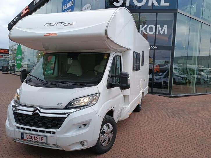 Giottiline Sienna 435 op Citroën met stapelbedden 58726, Caravans en Kamperen, Mobilhomes, Cassettetoilet, Handgeschakeld, Treinzit