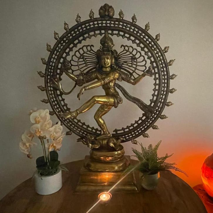Beeld Shiva Nataraj XXXL Dubbele Ring - Brons/Messing - 51,5, Sport en Fitness, Gezondheidsproducten en Wellness, Ophalen of Verzenden